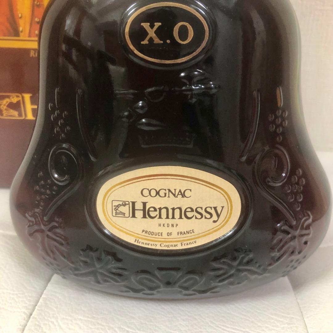 古酒　Hennessy XO ブランデー　金キャップ　グリーンボトル