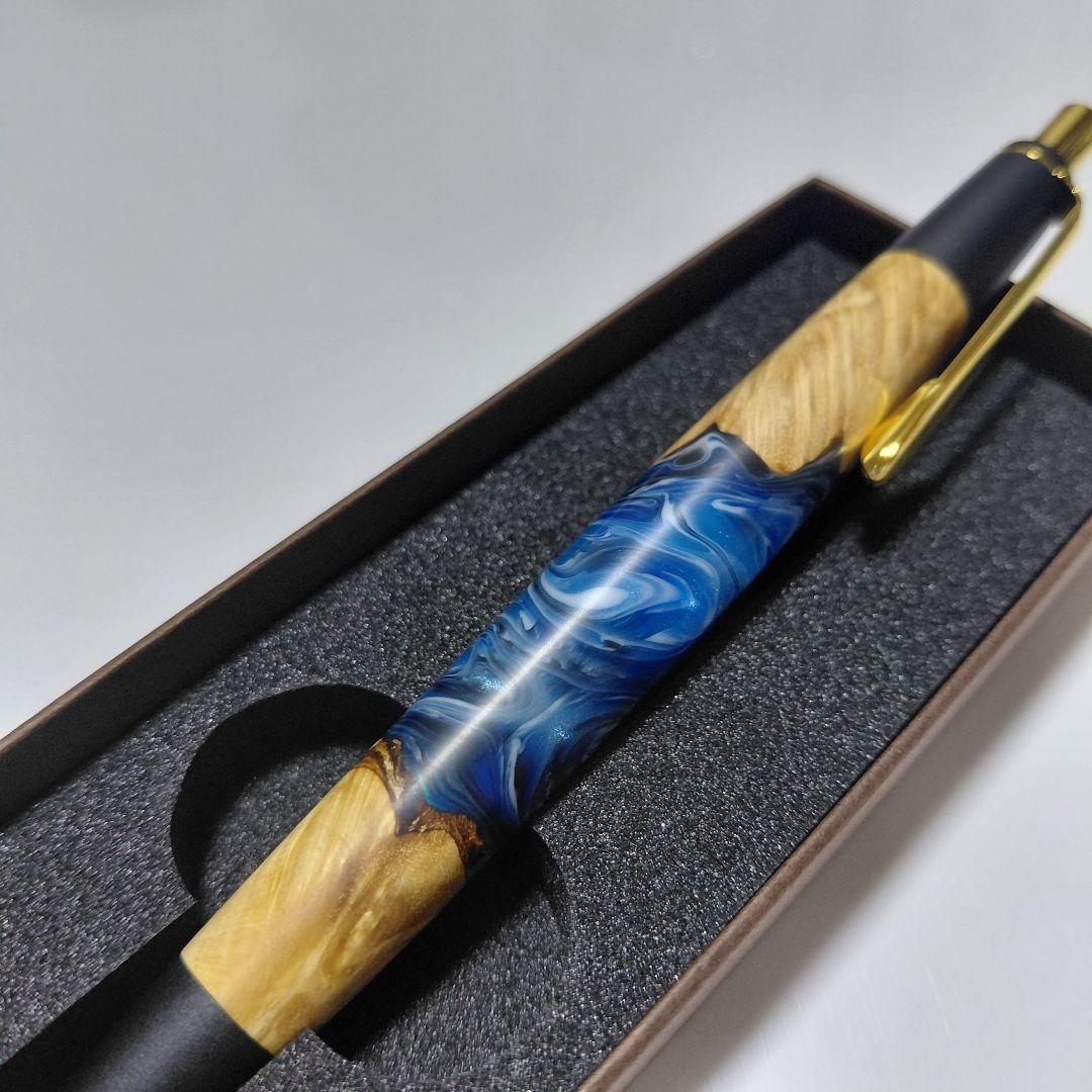 希少！新品！ボナンペン レジンウッド 地球 真鍮金具 シャーペン ノベルティ付き