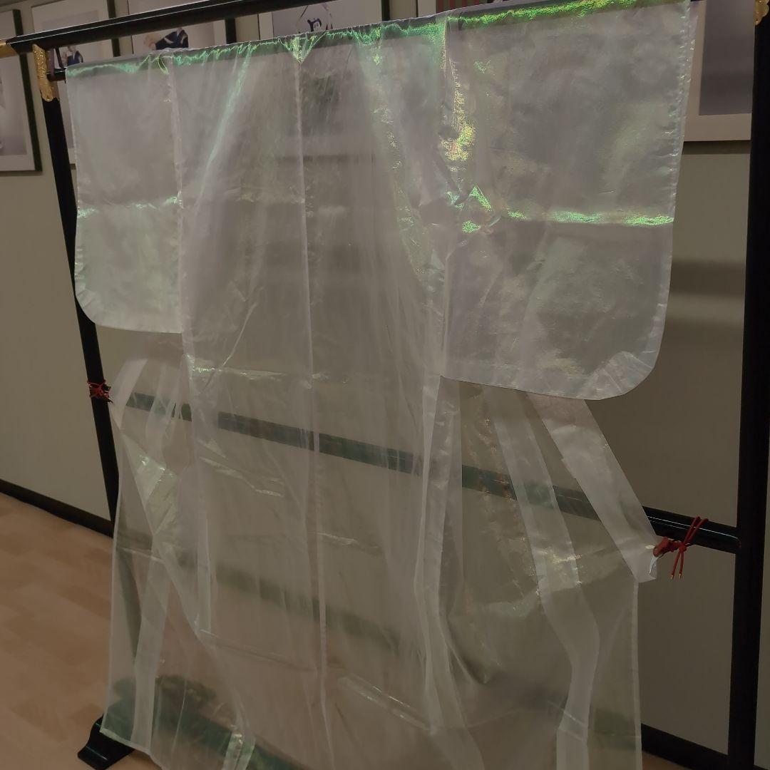 踊り着物、 オーガンジー 真珠パール色