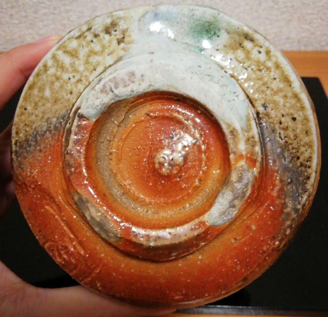 今井理桂作　津軽烏城焼　自然釉　茶碗　共箱　略歴付　茶道具