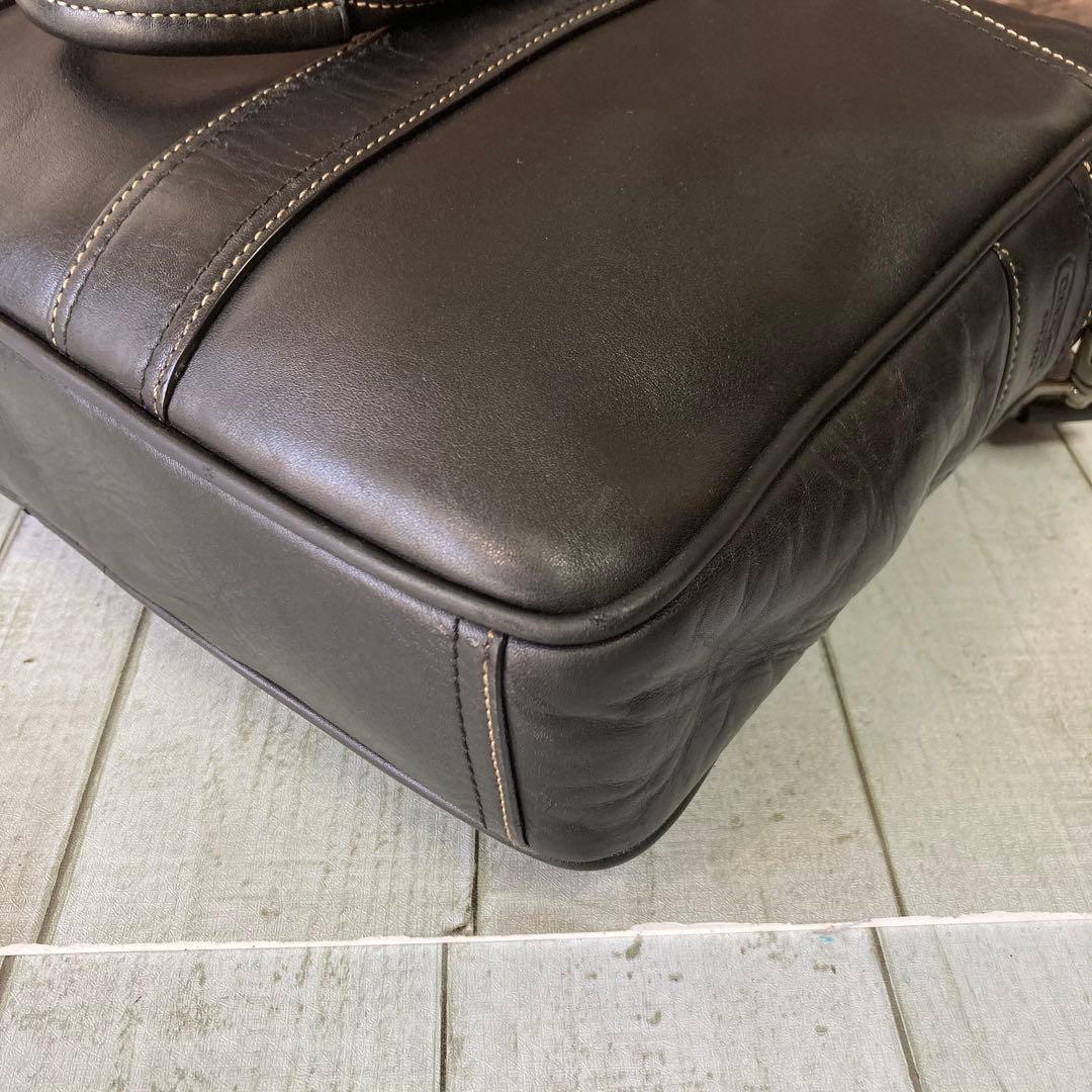 コーチ　COACH　ビジネスバック　2way オールレザー　ブラック　A4可　黒