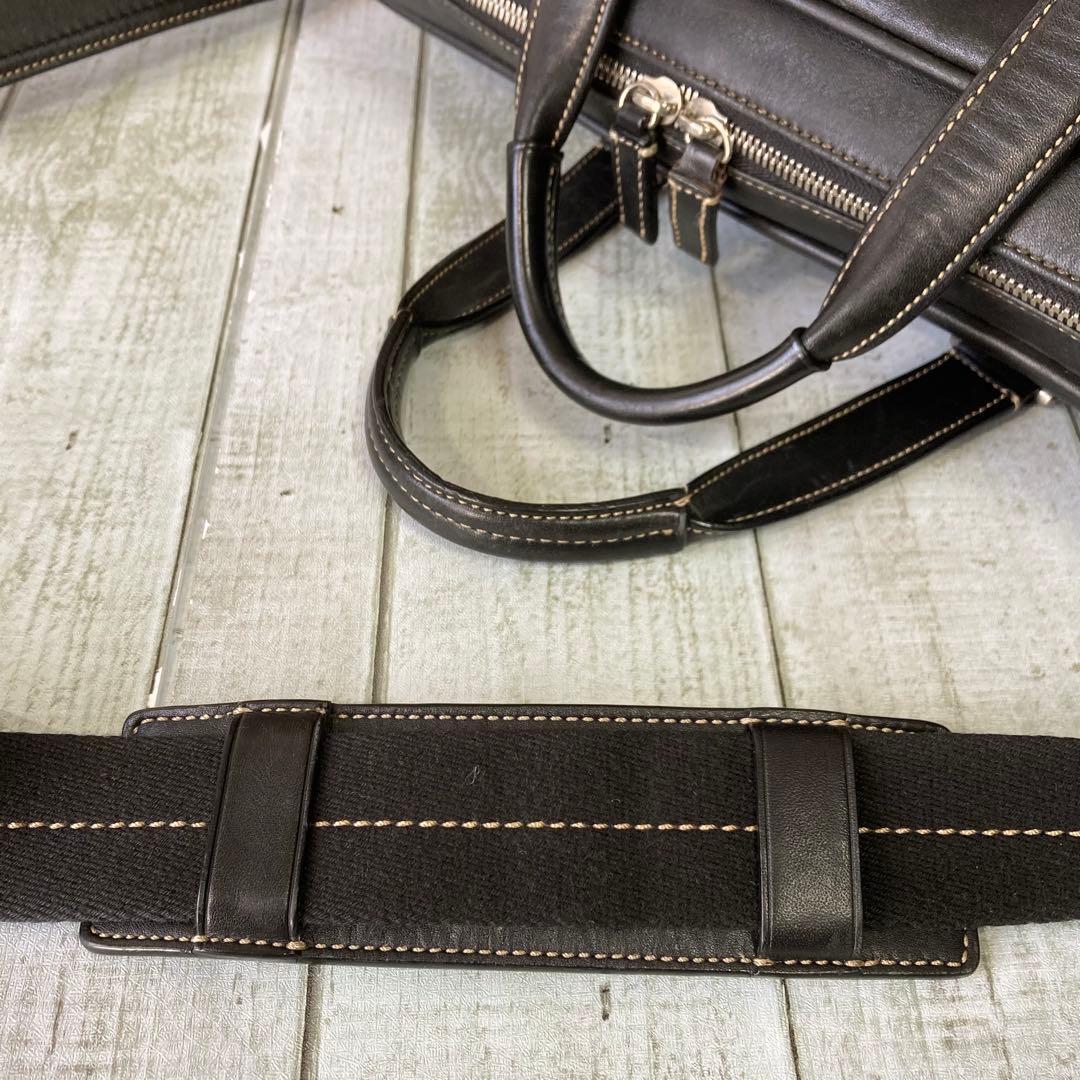 コーチ　COACH　ビジネスバック　2way オールレザー　ブラック　A4可　黒