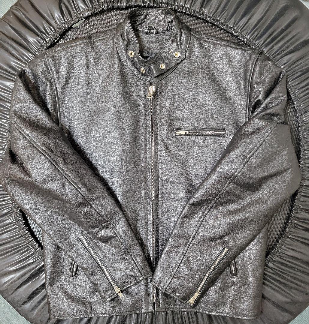 美品 本革 レザージャケット シングルライダース