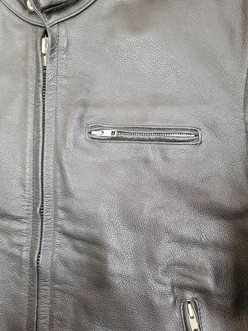 美品 本革 レザージャケット シングルライダース