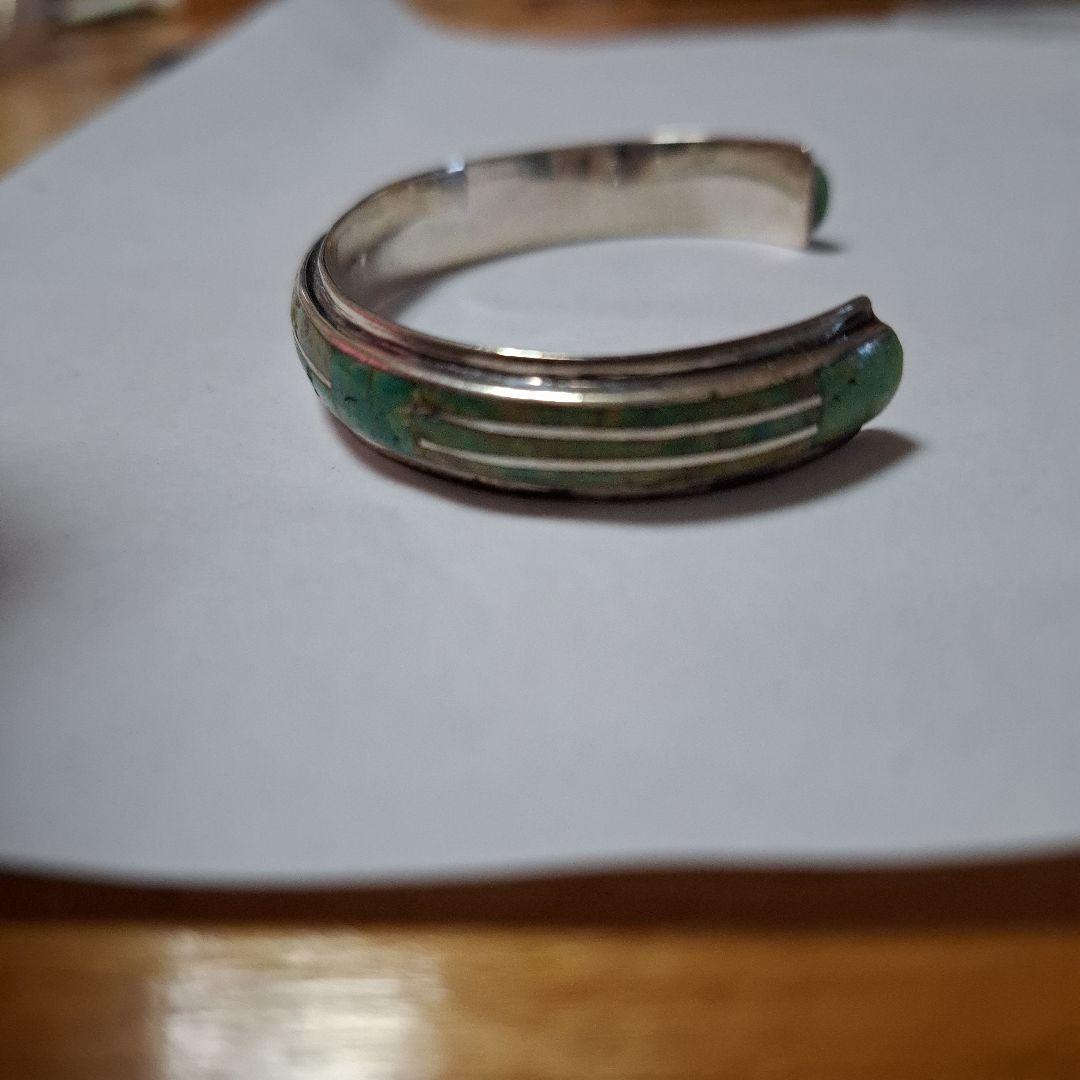 ナバホターコイズグリーン シルバーバングル