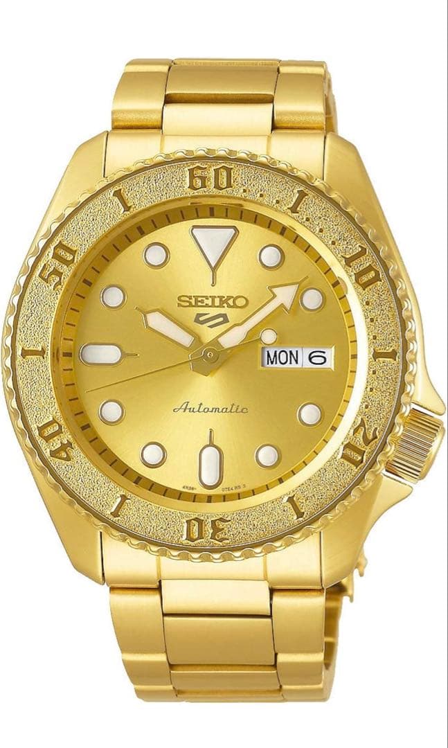 セイコー 5 スポーツ 自動巻腕時計 海外モデル　SRPE74 ゴールド