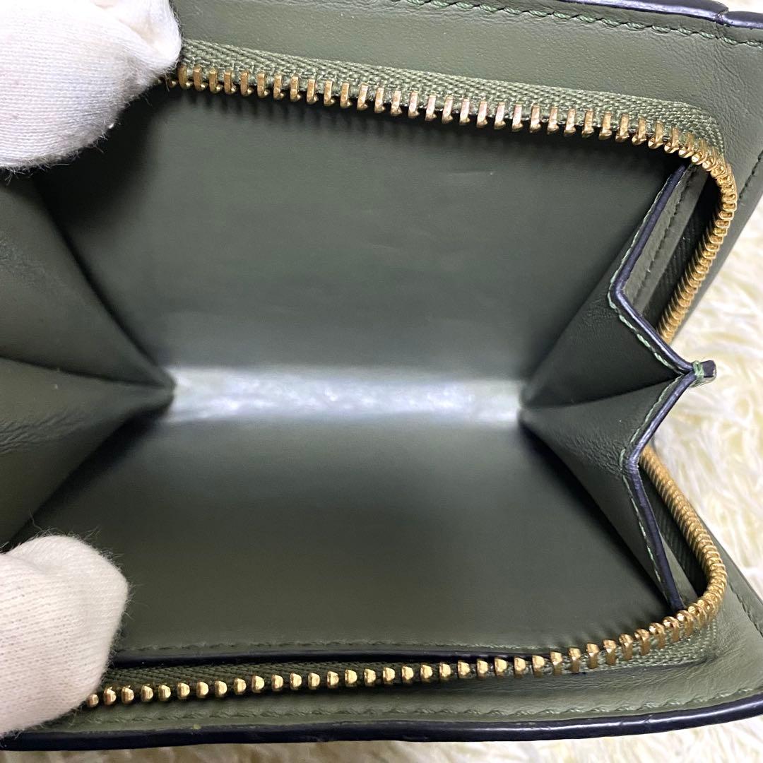 美品✨ LOEWE ロエベ 二つ折り財布 リピートアナグラム ラウンドファスナー