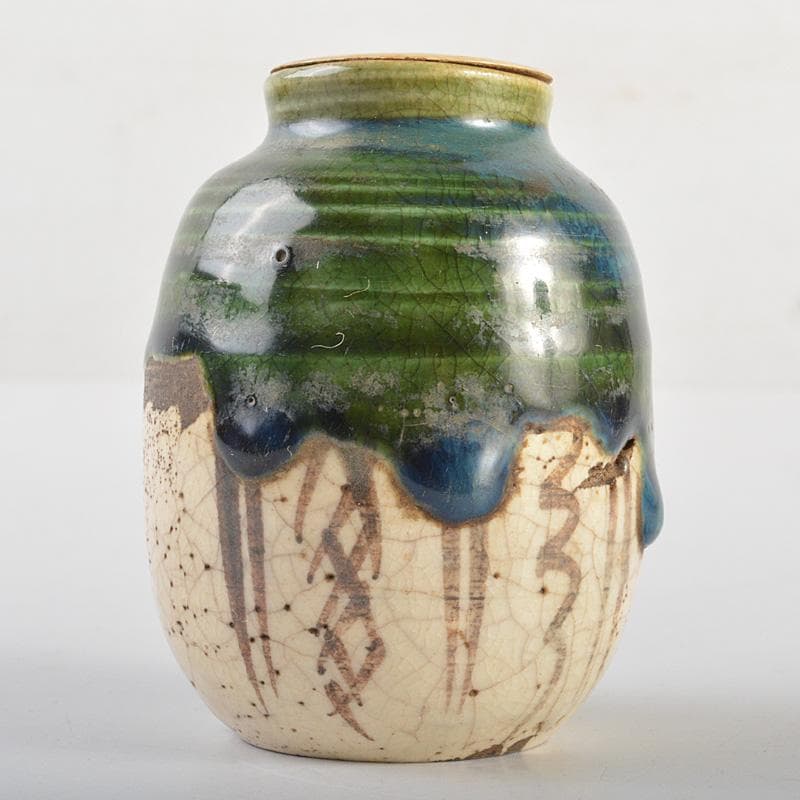 茶道具　織部茶入　仕覆付　裏千家十一代玄々斎極め箱　M　R7026