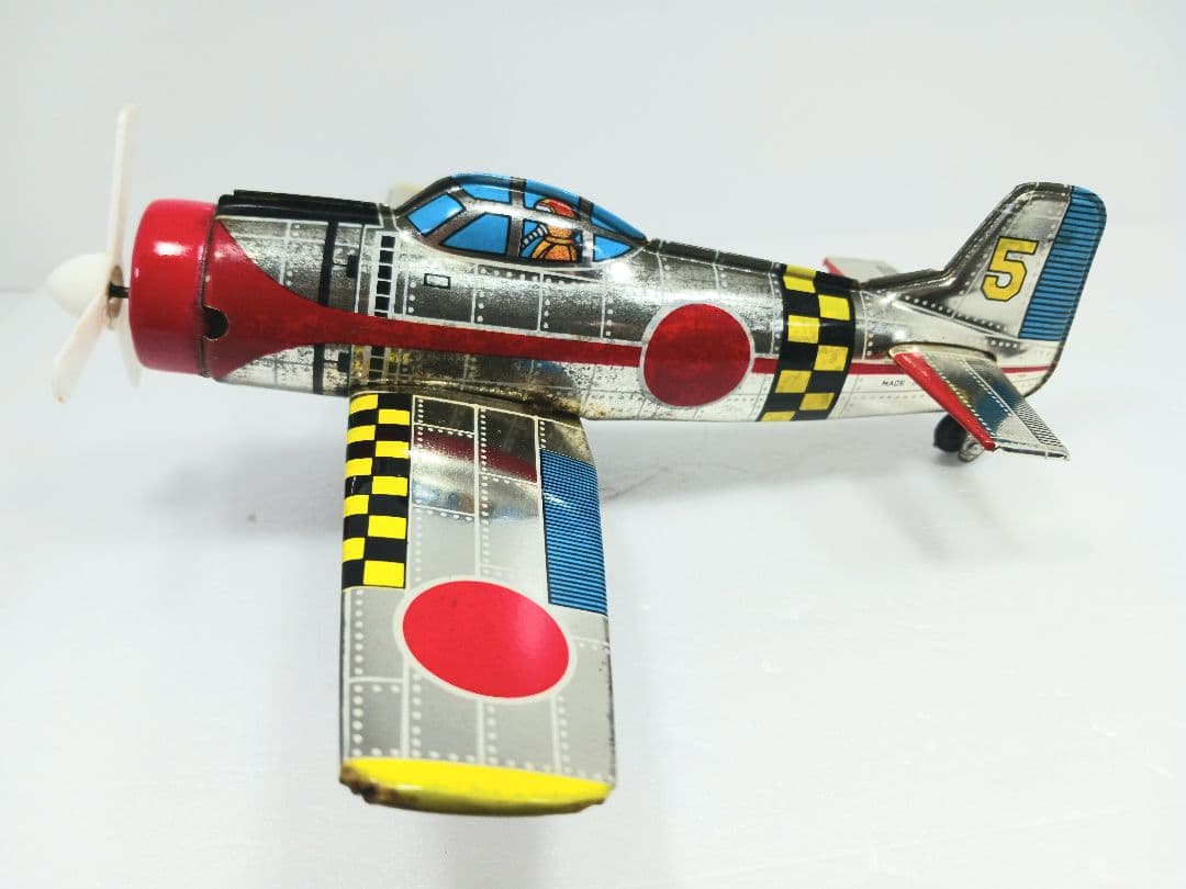 希少 小野トーイ フリクショントイ ゼロ戦 ブリキ