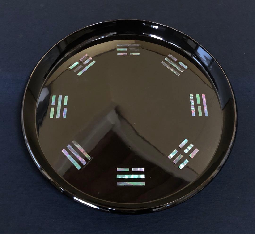 《R》茶道具 青貝入 八卦盆 塗師 一瓢斎 共箱　250820G1