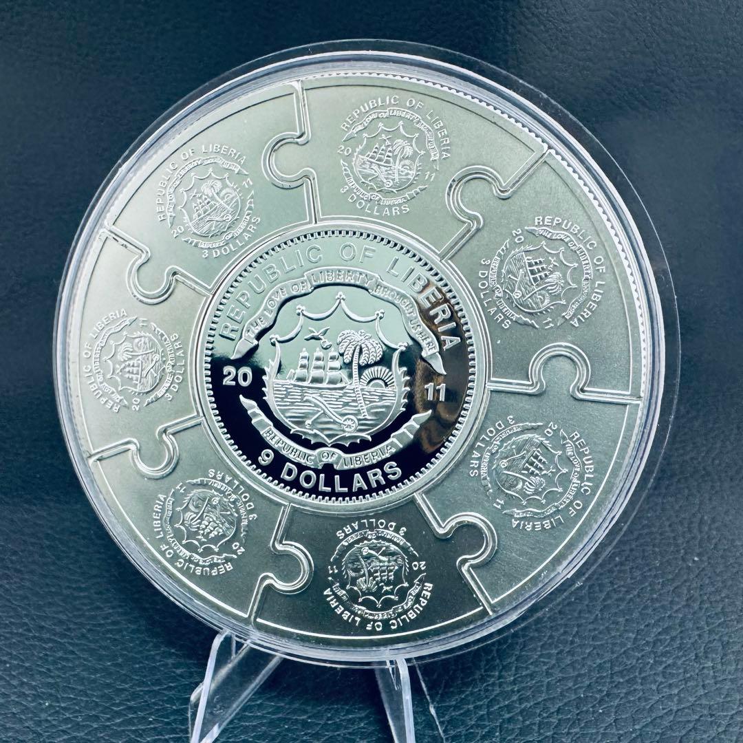 銀貨 使徒ヨハネの福音書 ジグソーパズル型 8枚セット プルーフ カメオ