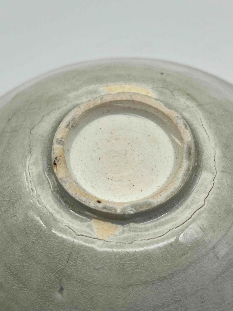 北宋時代　青白磁刻花魚藻文輪花鉢　盞　茶碗　景徳鎮　影青　唐物(E-49)