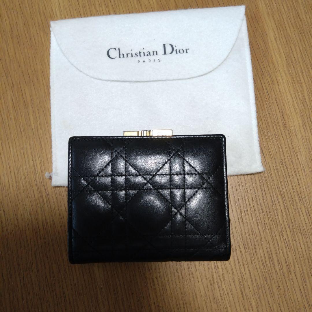 Christian Dior ブラック 二つ折り財布