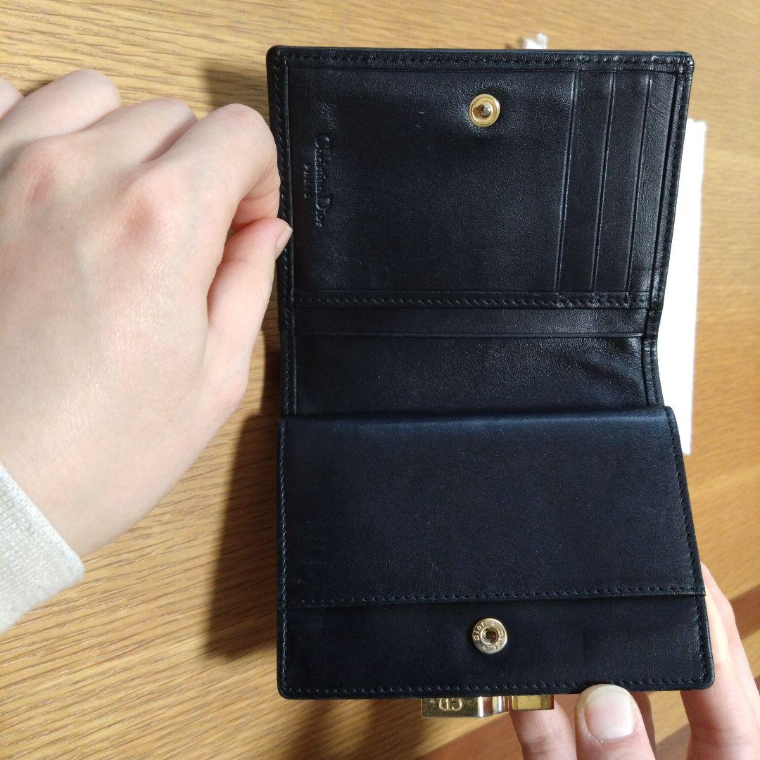 Christian Dior ブラック 二つ折り財布