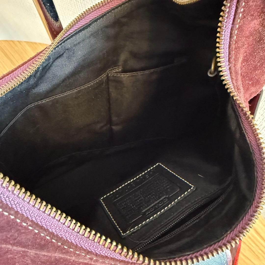 COACH コーチ ボルドー スエード ワンショルダー バッグ 7472 保存袋