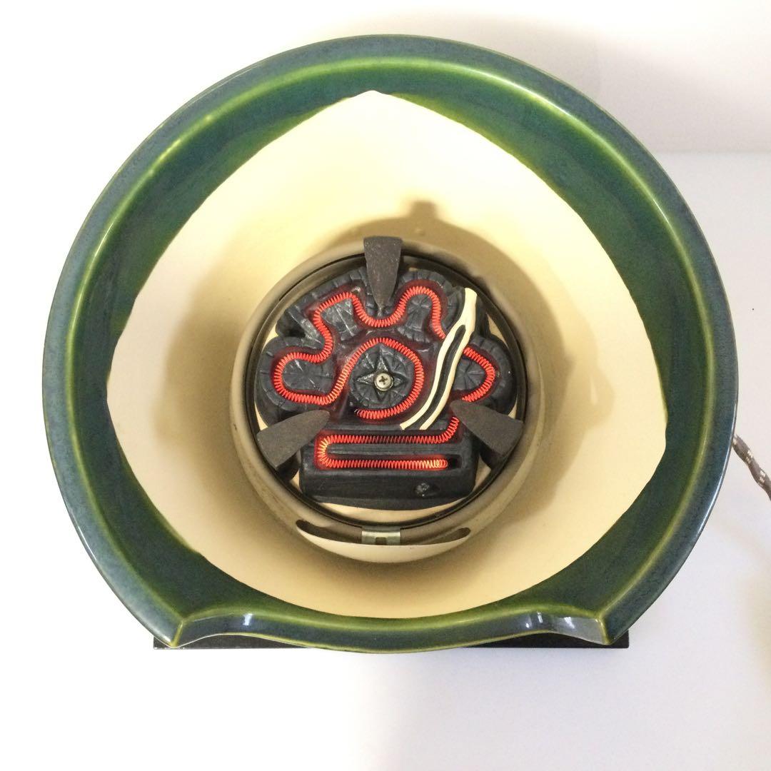 茶道具 野々田式風炉型電熱器 織部風 紙箱付 点検OK L314