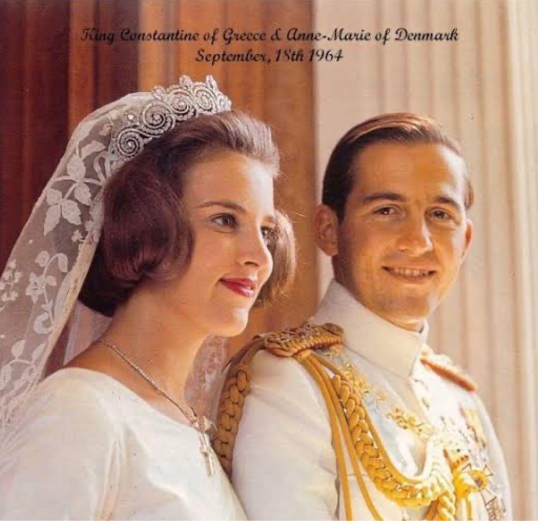 1964ギリシャコンスタンティヌス2世・アンヌマリー王女の結婚30ドラクマ銀貨