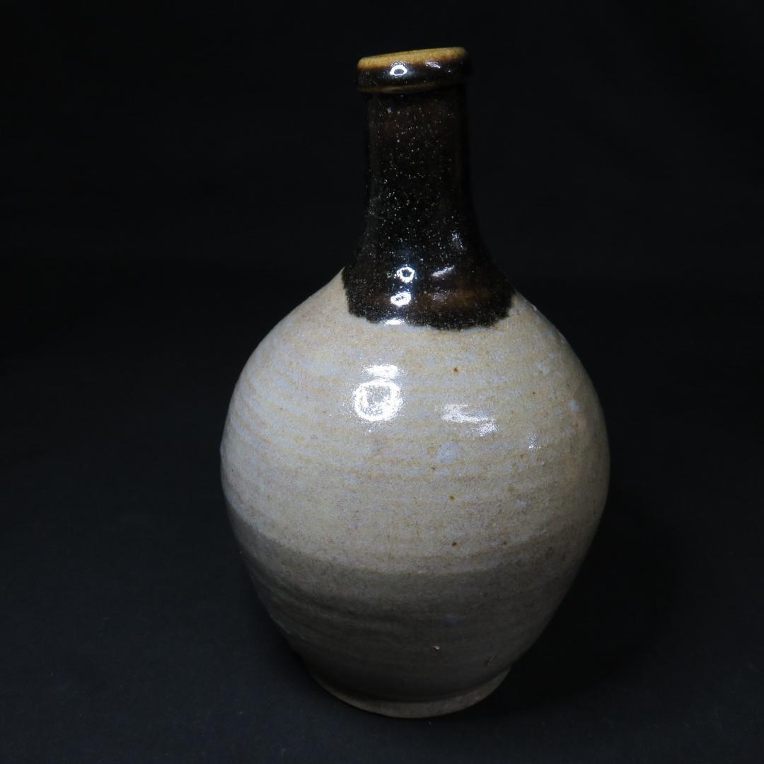 徳利 通い徳利 民藝 2本 鉄釉 益子 窯傷 時代物