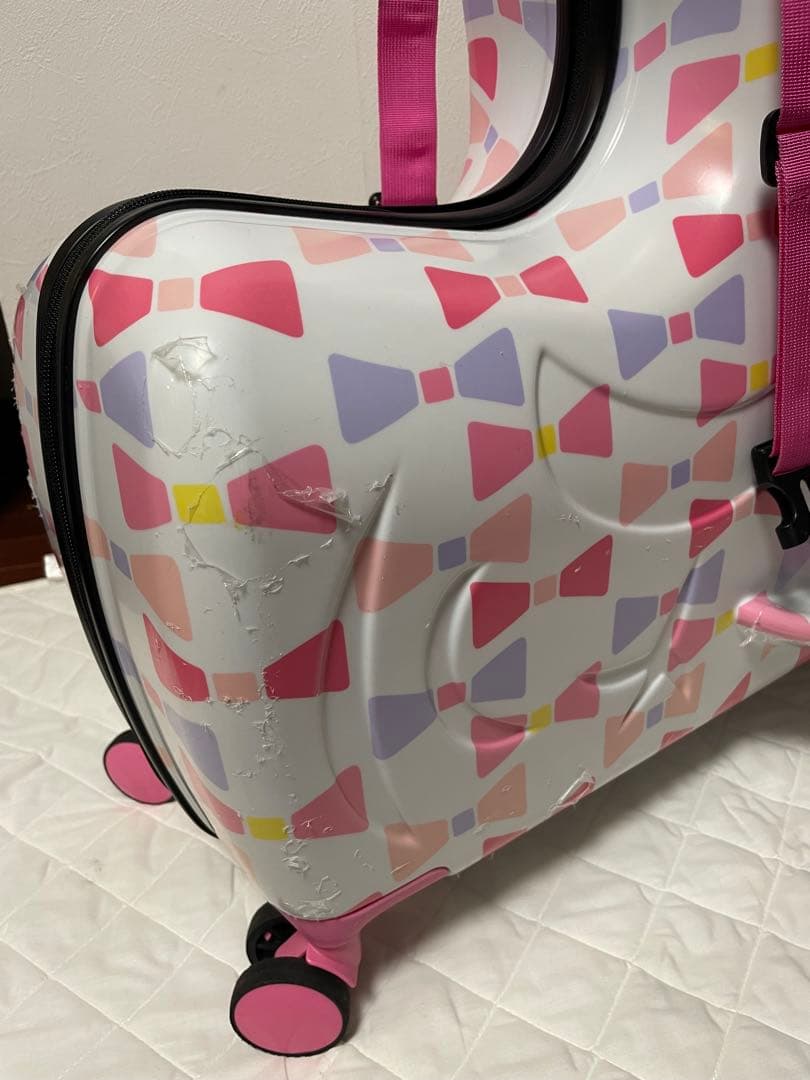 NORICCO ノリッコ 子供が乗れる キャリーケース TSAロック リボン柄♪