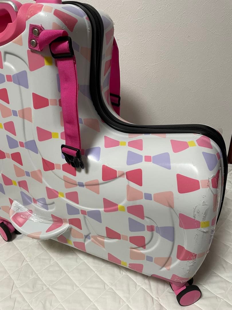 NORICCO ノリッコ 子供が乗れる キャリーケース TSAロック リボン柄♪