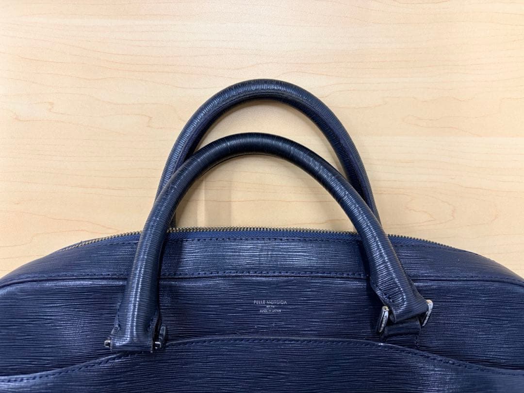 【美品】PELLE MORBIDA ペッレモルビダ ビジネスバッグ ネイビー