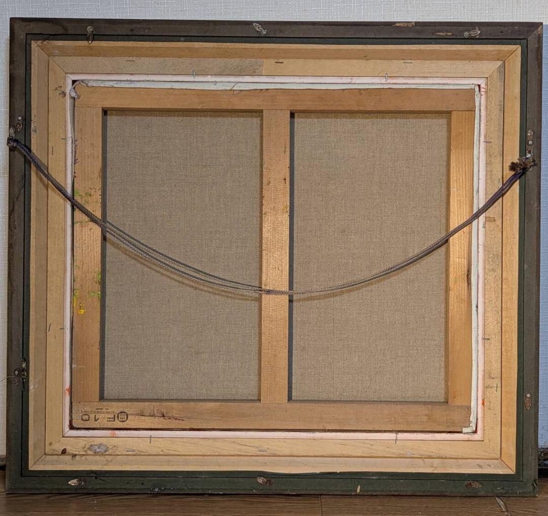 【真作】絵画　油彩10号　静物画　果物と花器　優美な色彩表現　Y148