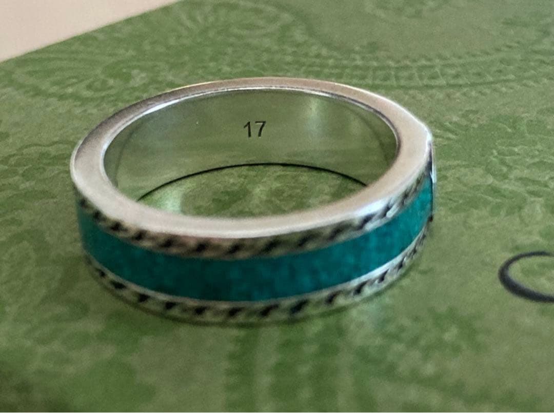 GUCCI ターコイズ　エナメルリング