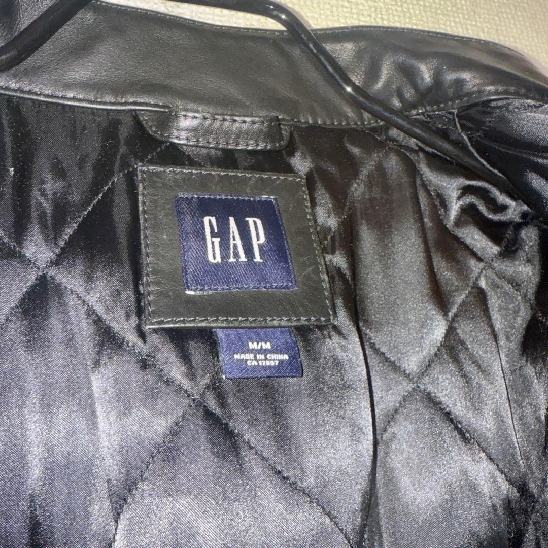 【希少】OLD GAP シングルライダースジャケット 本革 M 美品