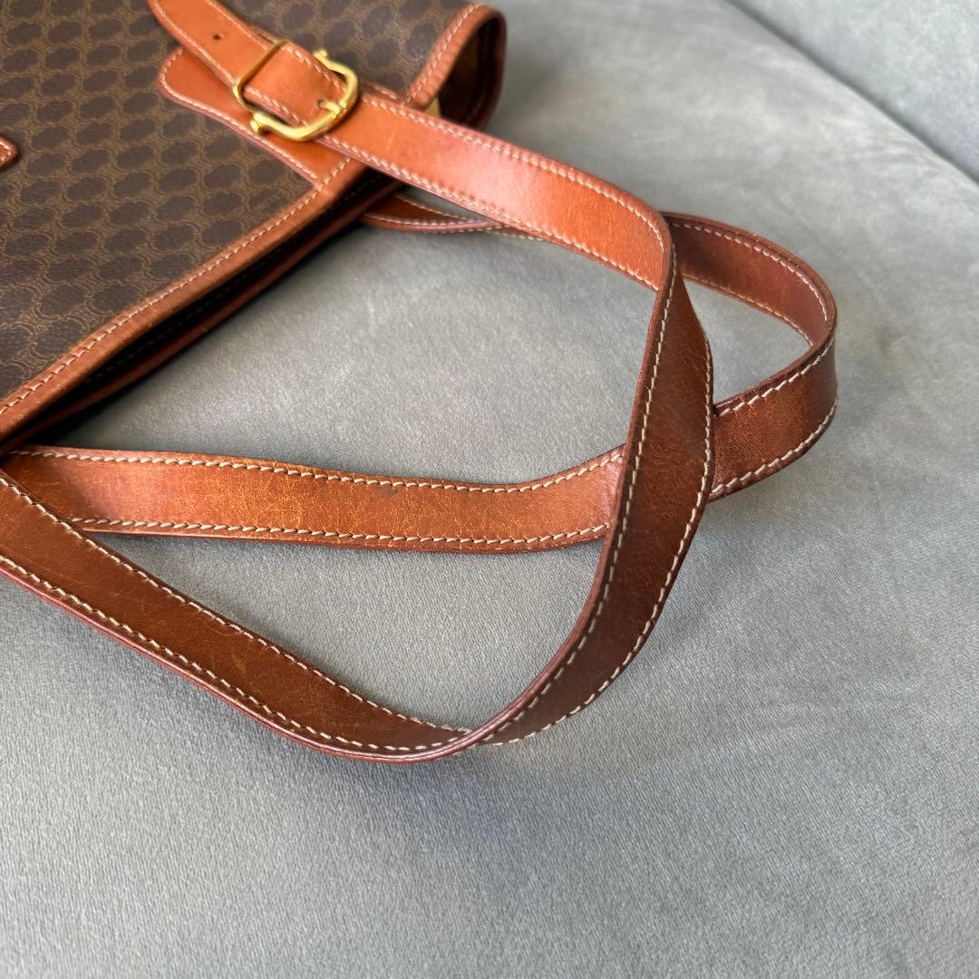 セリーヌ マカダム ハンドバッグ バケツ トートバッグ ブラウン