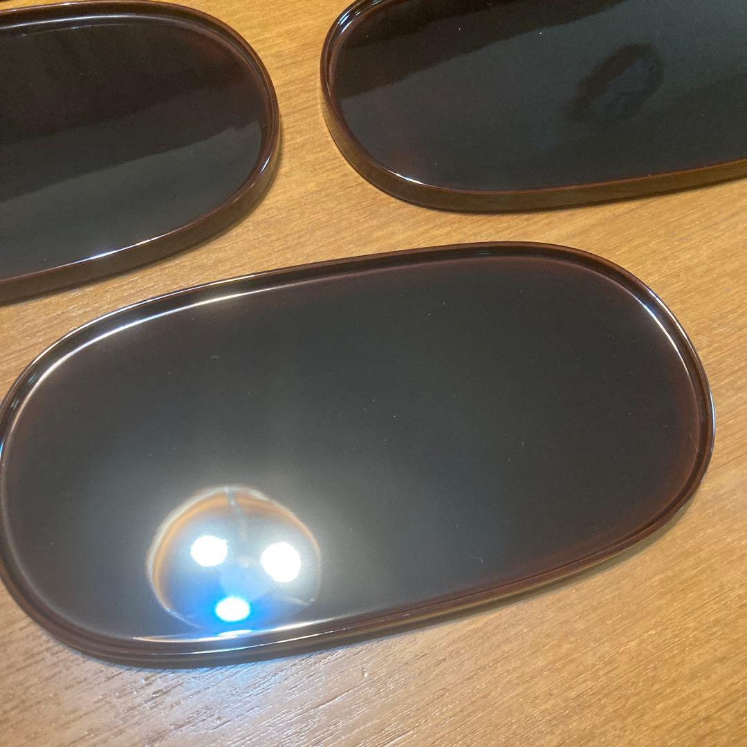 漆器 楕円形皿 5枚セット 木箱入り 越前塗