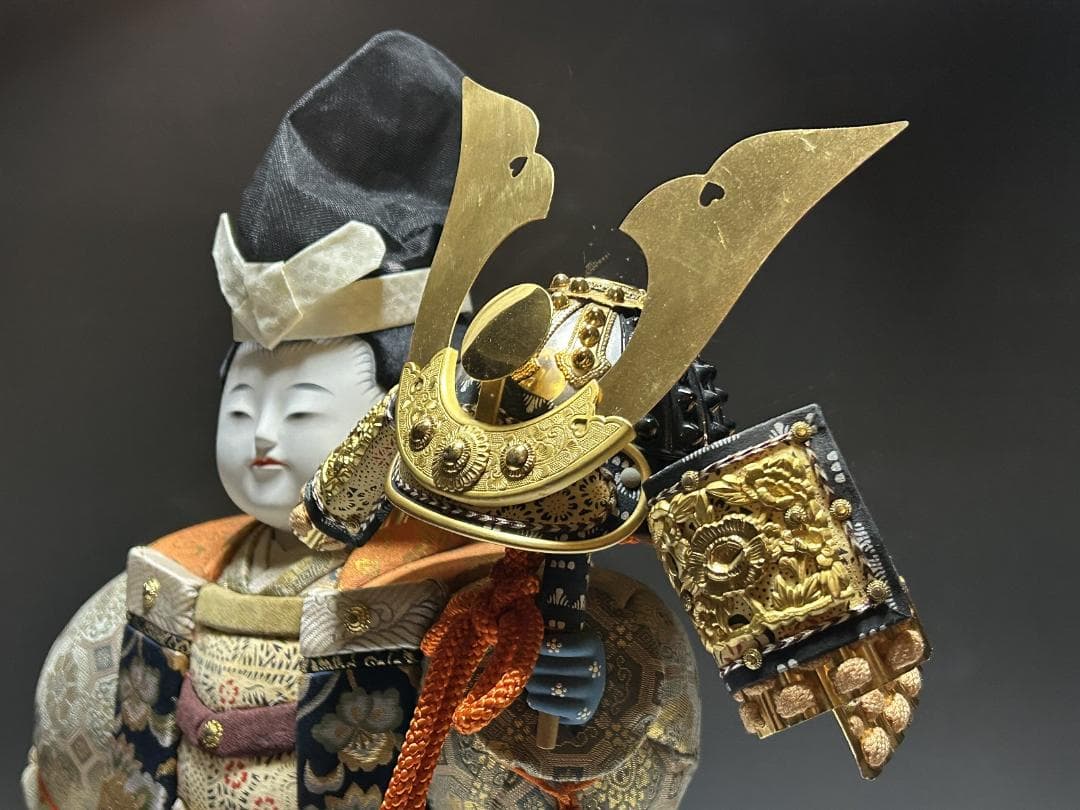 五月人形 武者人形　原米洲　節句人形　大将　将軍　侍　武者　木目込み人形　御所