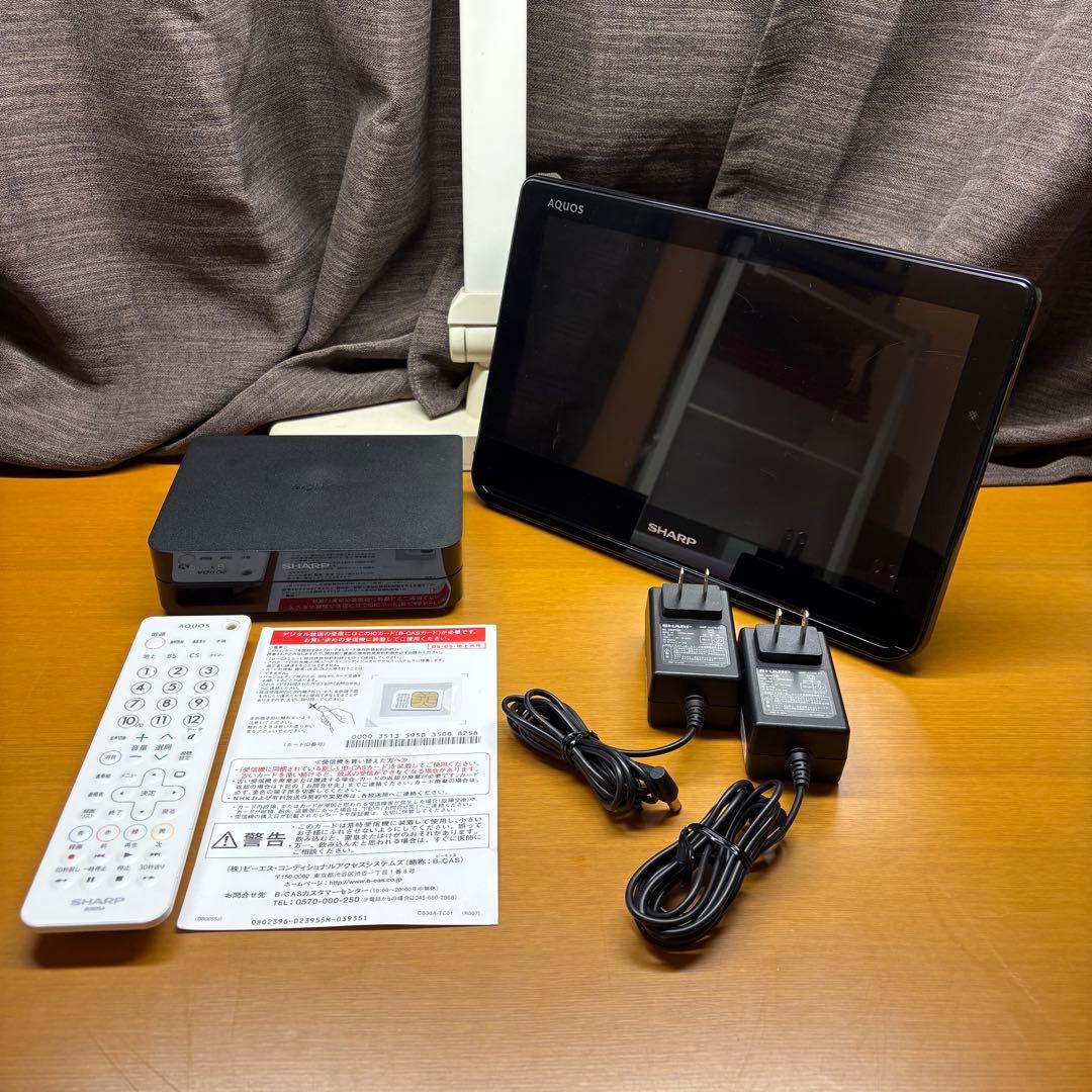 【中古品】シャープ ポータブル液晶テレビ AQUOS ブラック 2T-C12AF