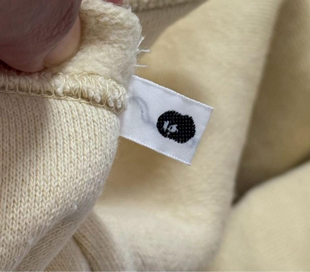 キムタク着用 エイプ ジップアップ スウェットパーカー イエロー M