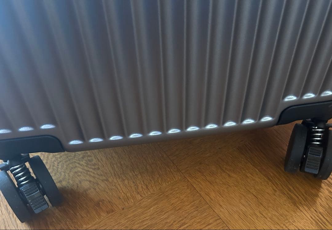 ⑨前開き スーツケース 機内持込 キャリーケース ストッパー付　グレー