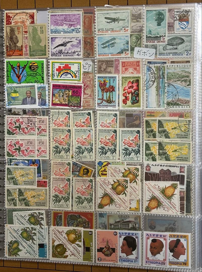 アフリカの切手　ファイル売り　超大量セット