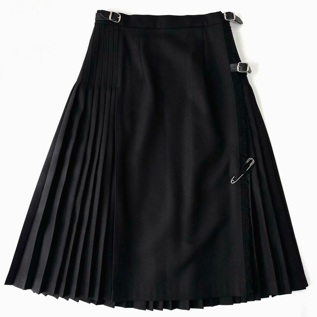 オニールオブダブリン ウールキルトスカート ブラック GB8