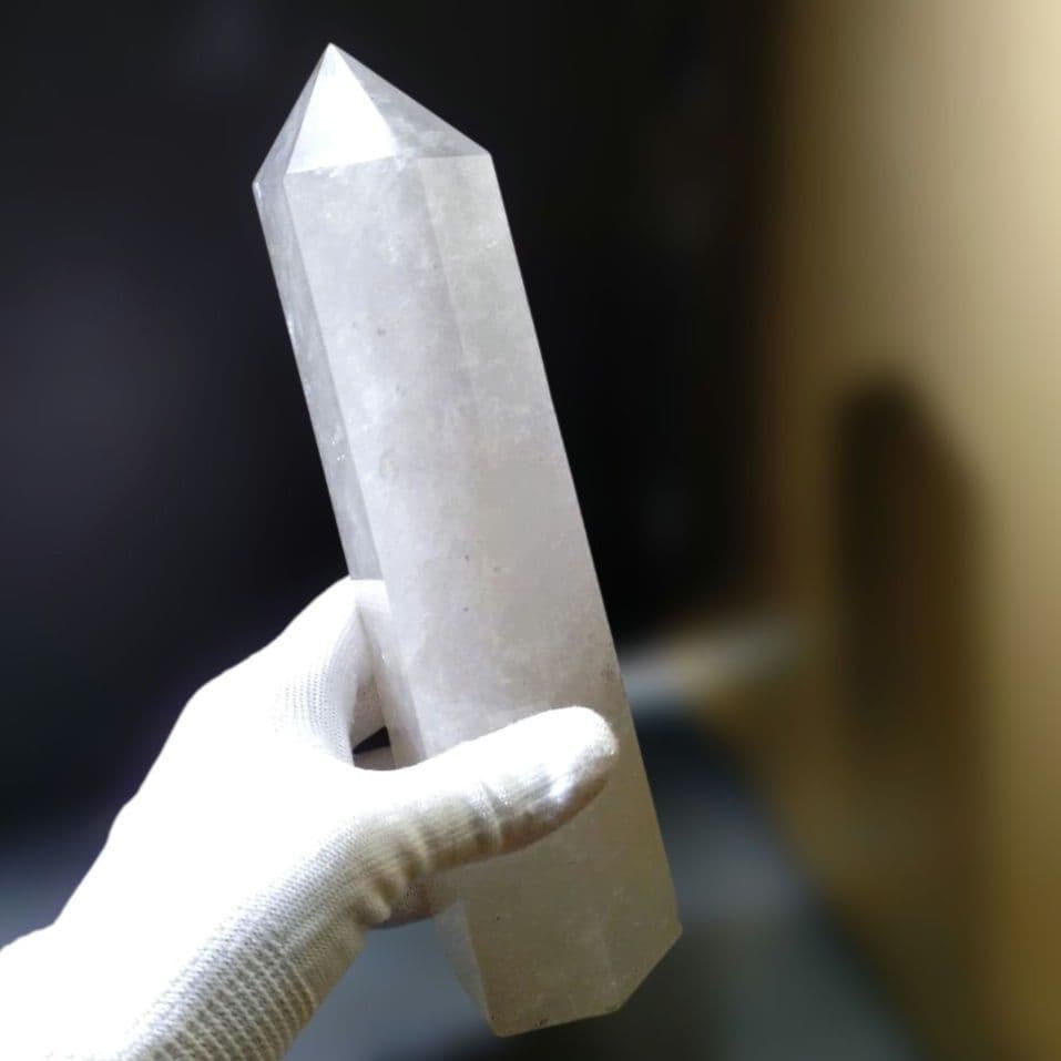 ヒマラヤ水晶　六角柱　タワー　専用台座付き！　天然石　パワーストーン