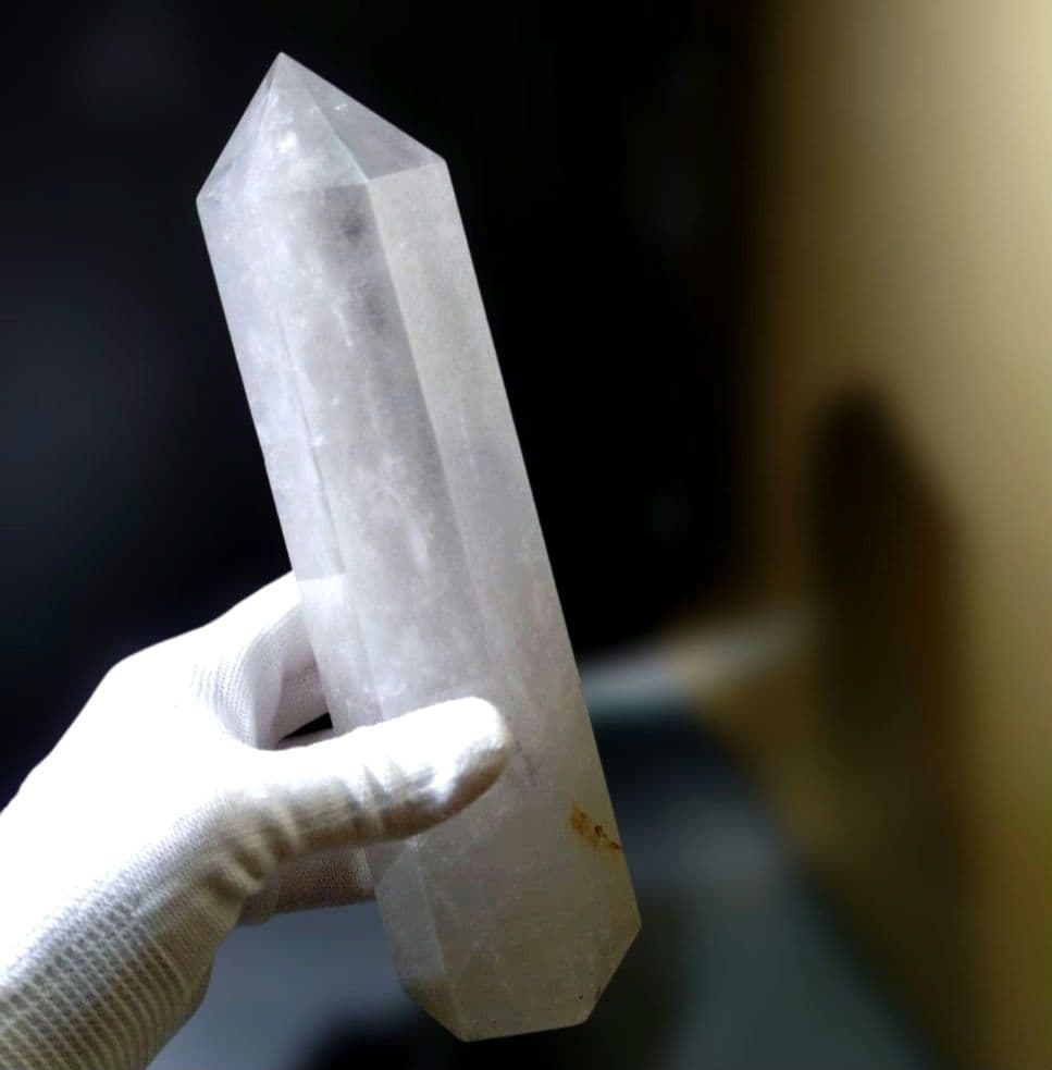 ヒマラヤ水晶　六角柱　タワー　専用台座付き！　天然石　パワーストーン