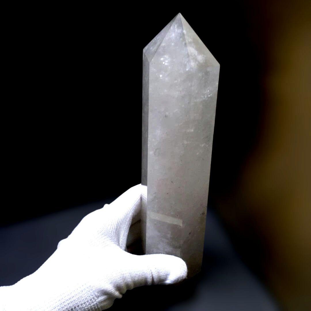 ヒマラヤ水晶　六角柱　タワー　専用台座付き！　天然石　パワーストーン