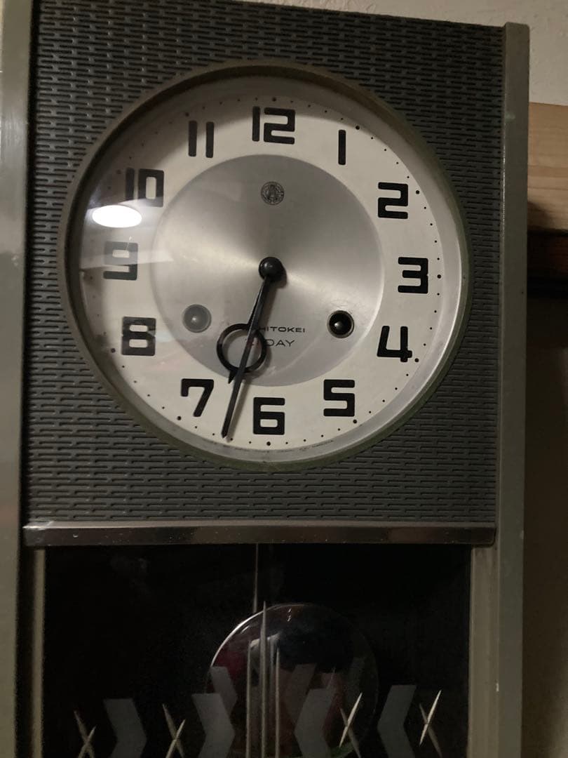 希少 アンティーク愛知時計電機21日巻 柱時計 chingchang