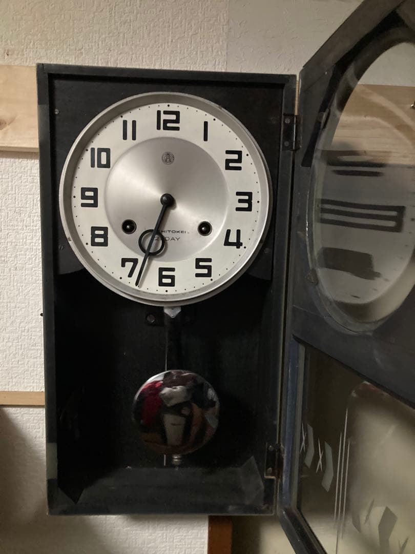 希少 アンティーク愛知時計電機21日巻 柱時計 chingchang