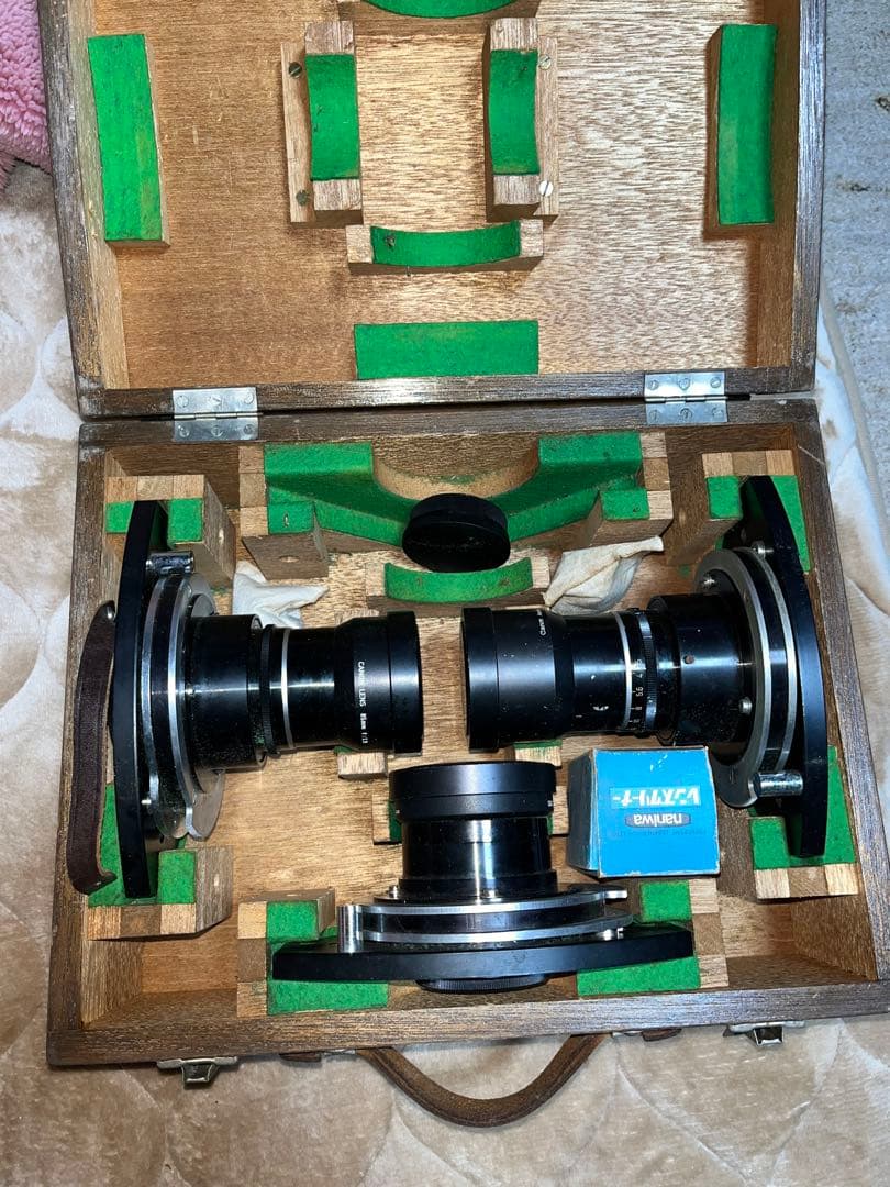 Canon 50mm ？レンズ 3本木製ケース付き