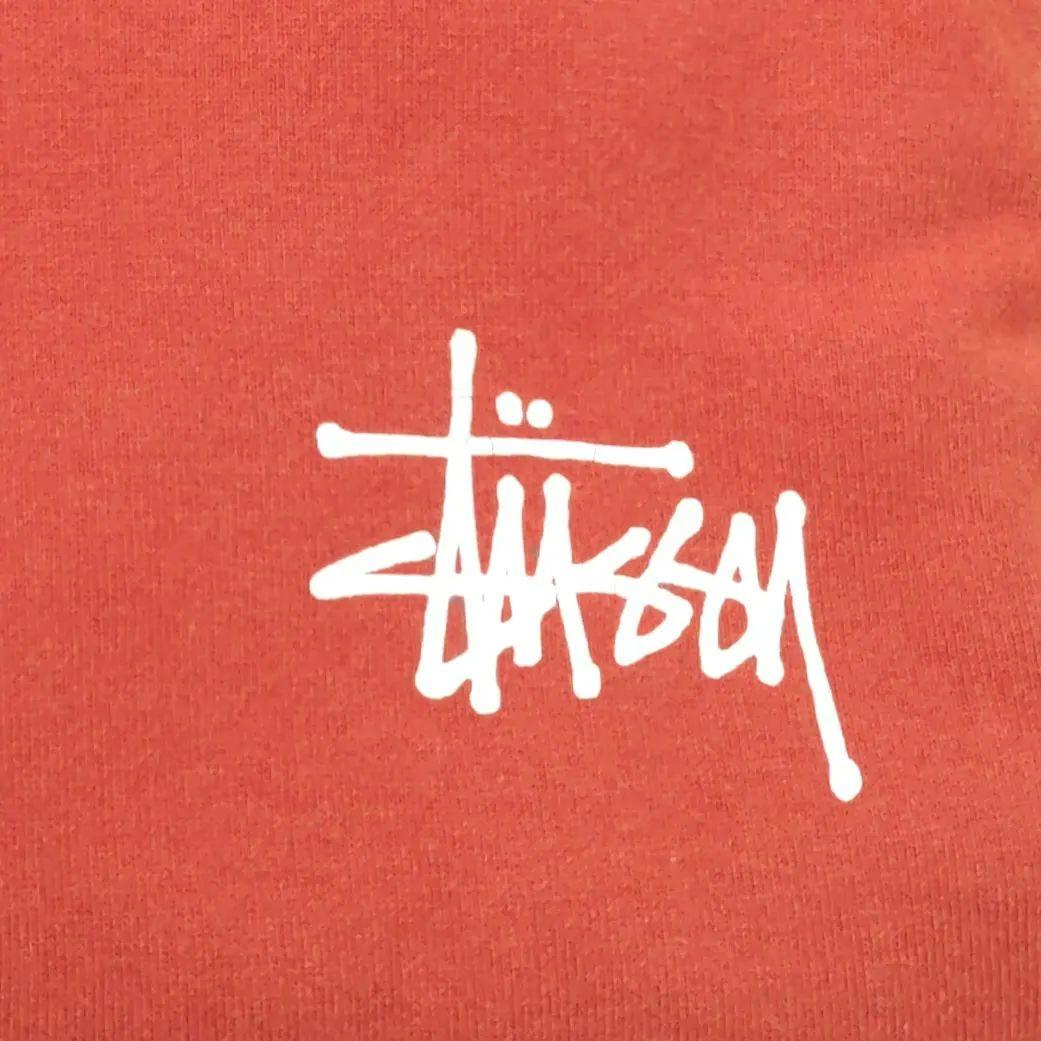 【ステューシー】ショーンフォント スウェットパーカー オレンジ M（実寸L）