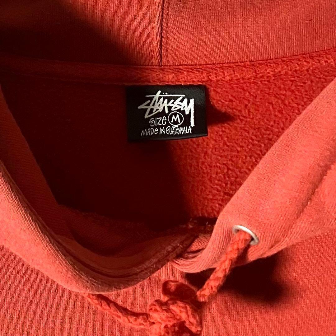 【ステューシー】ショーンフォント スウェットパーカー オレンジ M（実寸L）