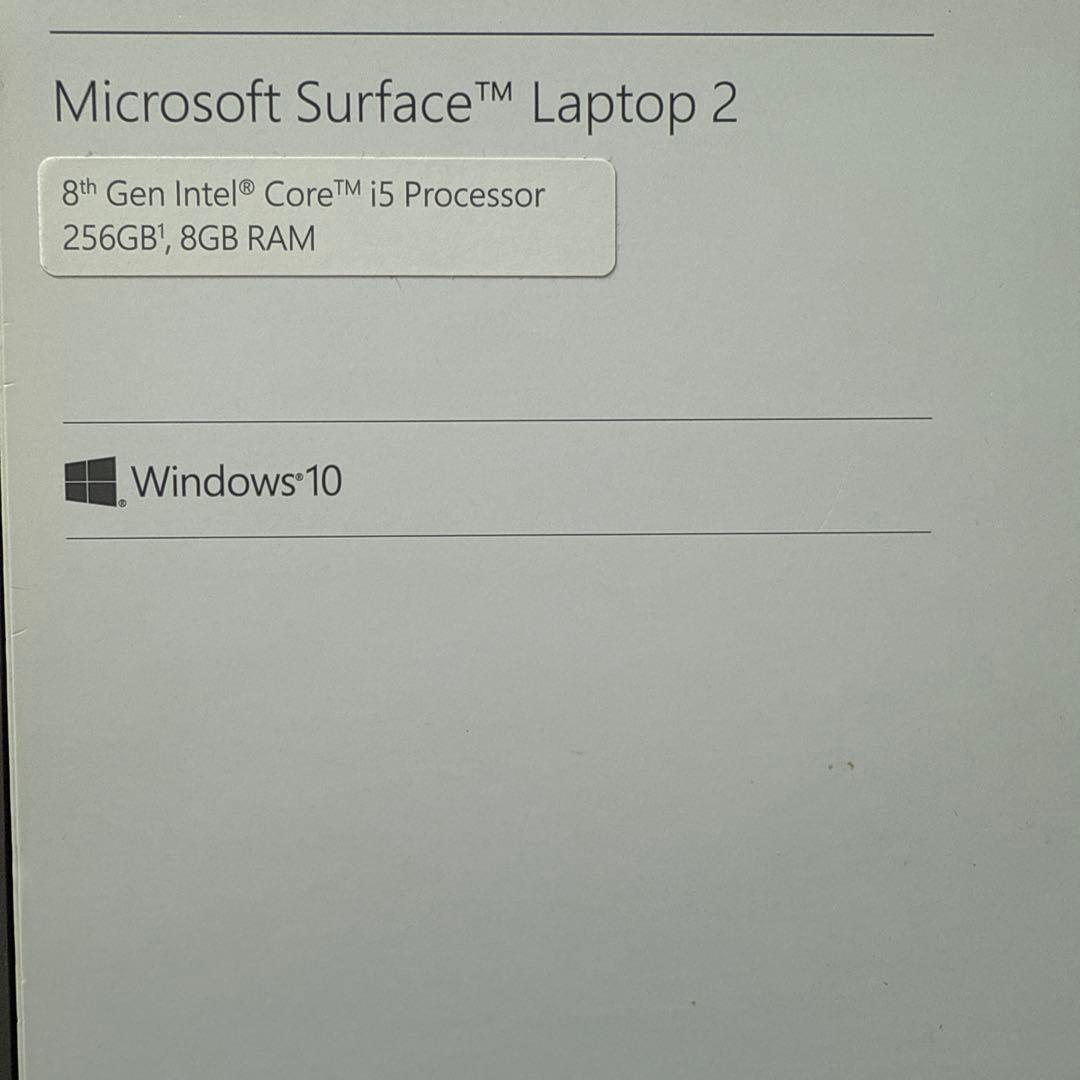 【訳アリ】Surface LapTop2 i5/8GB/256GB