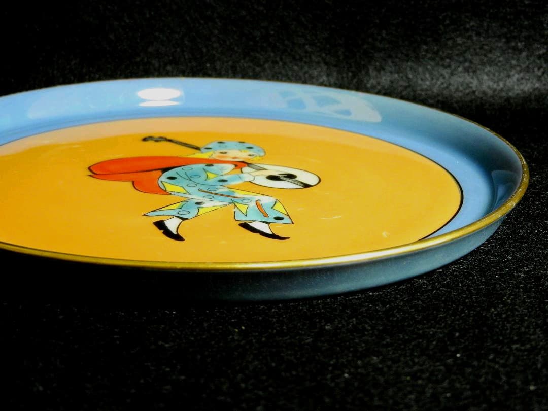 希少 オールドノリタケ アールデコ ピエレッタ デコレディ プレートNo.493