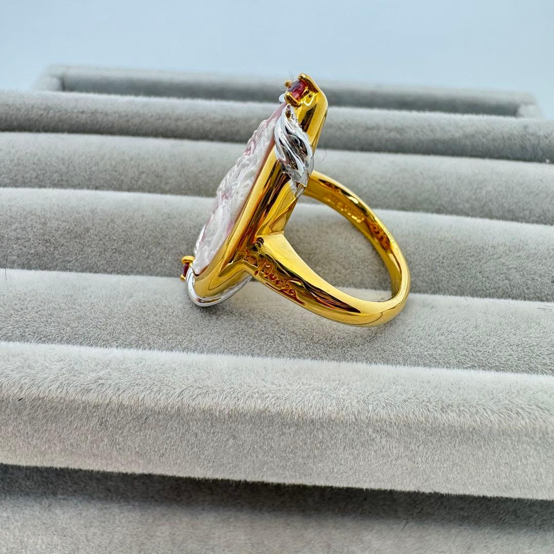 【ケース付き】Mucha ミュシャ カメオ　宝飾リングコレクション　13号　3点