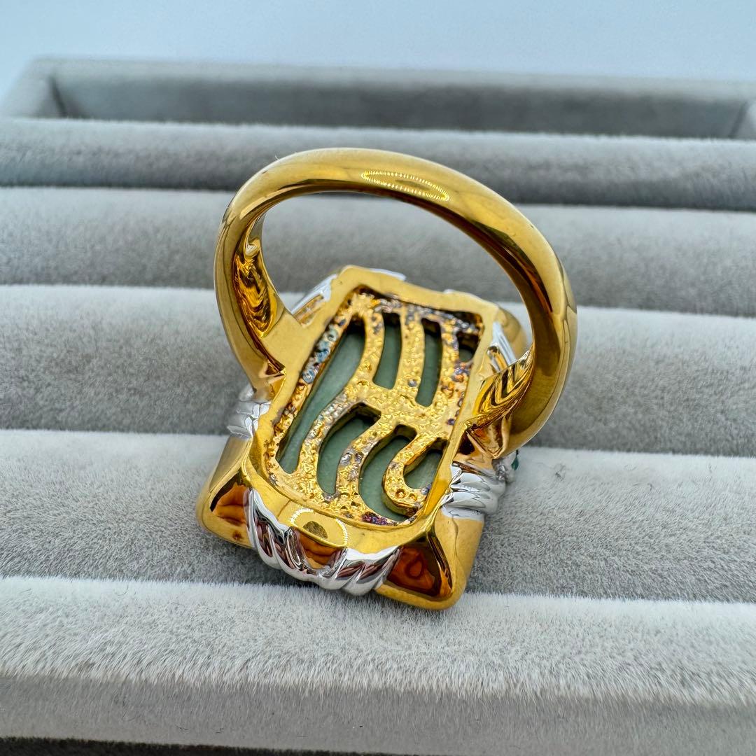 【ケース付き】Mucha ミュシャ カメオ　宝飾リングコレクション　13号　3点