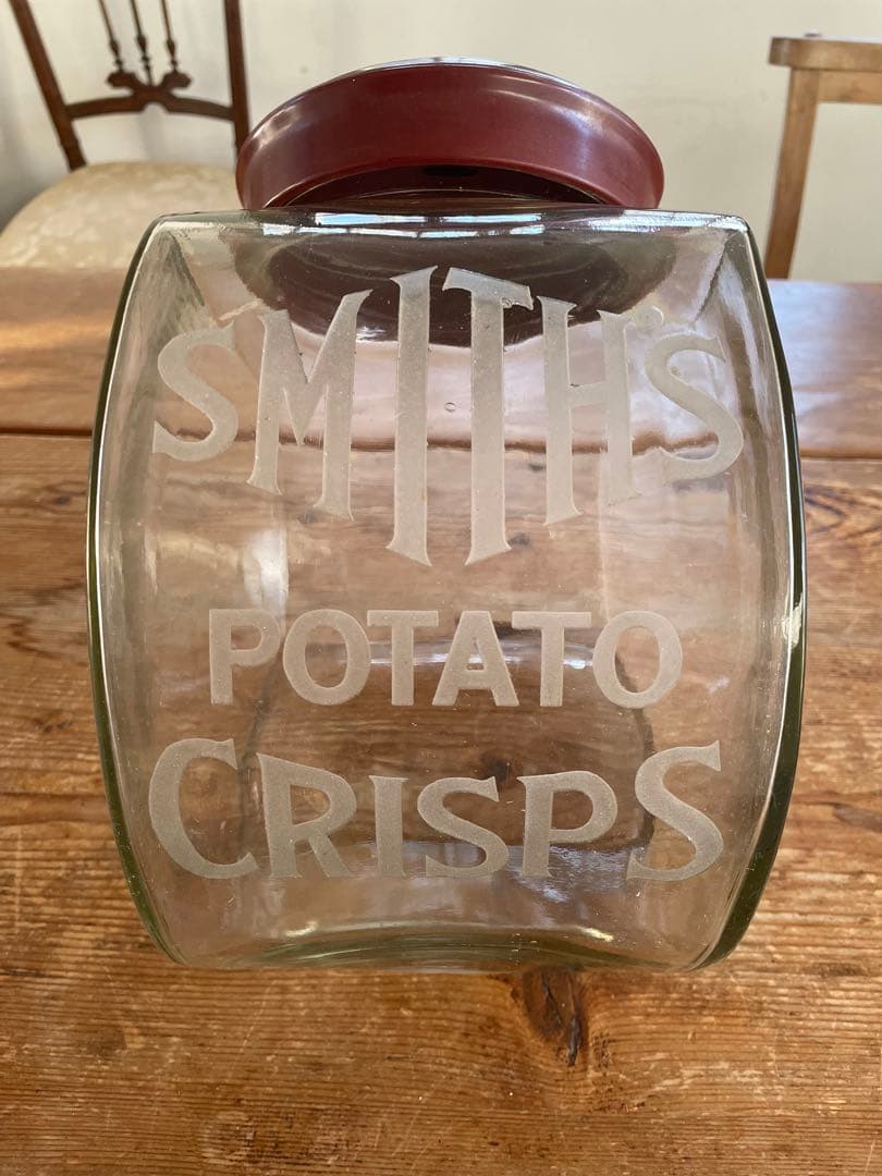 激レア　イギリスアンティーク　ポテトチップ　ガラスジャー