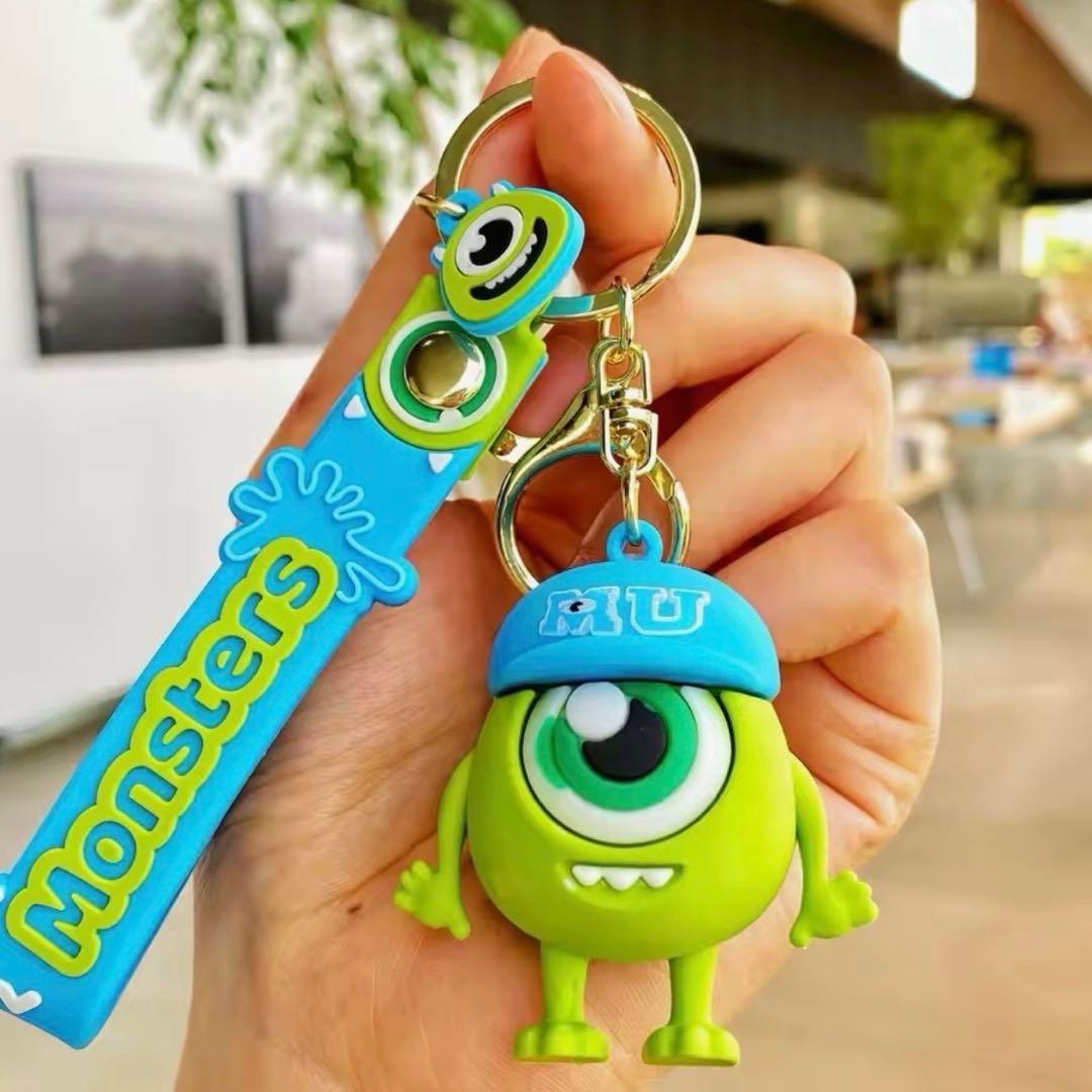 モンスターズ・インク マイク 水色キャップ キーホルダー ストラップ
